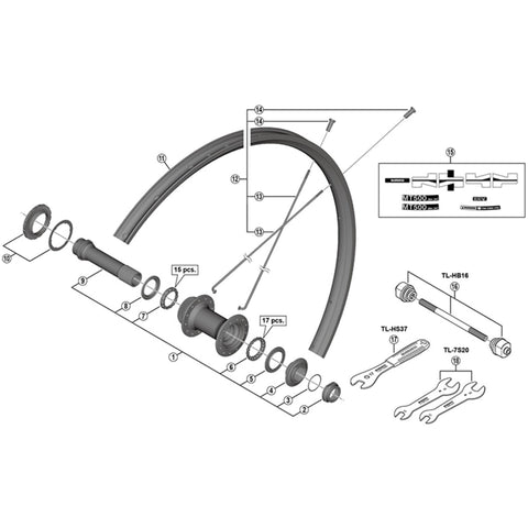 SPRE HBM618 comp hub axle