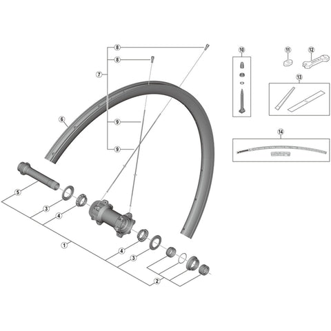 SPRE HBRS770 complete hub axle