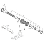 SPRE HBMT900BS complete hub axle 110mm