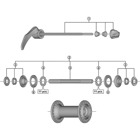SPRE HB3500 comp hub axle