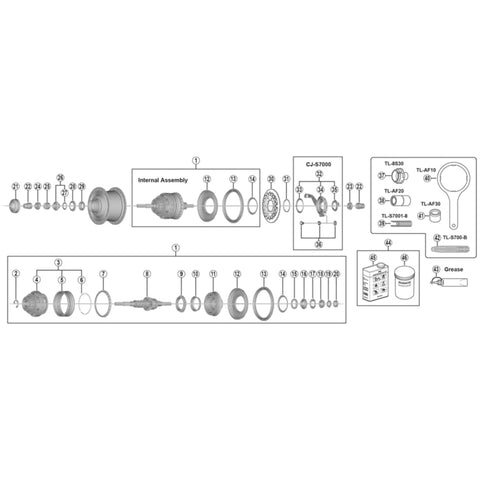 SPRE SGS7001-8 Internal assy 187mm