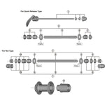 SPRE FHTY500 comp hub axle for nut 180mm