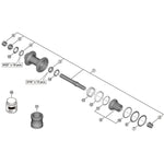 SPRE FHM7130-B complete hub axle 157mm
