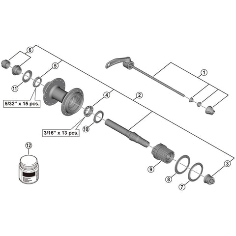 SPRE FHMT500 LH lock nut and cone unit