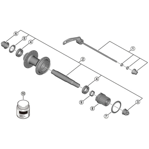 SPRE FHMT401-B complete hub axle