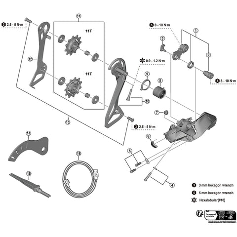 SPRE RDR7150 end adjust screw & plate