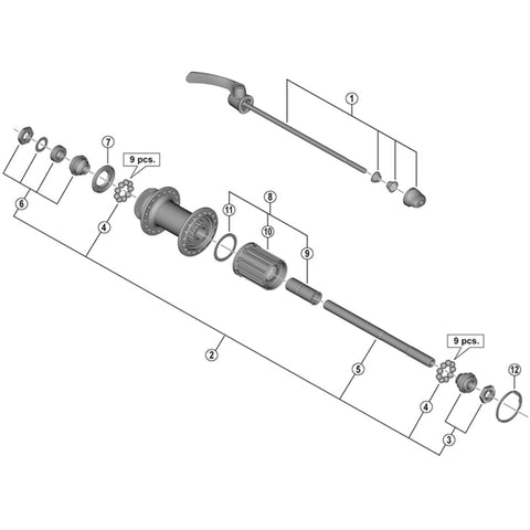 SPRE FH-UR600 complete Q/R 173mm