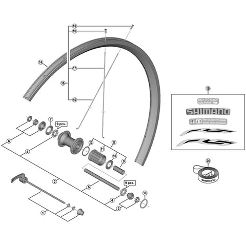 SPRE WHRS010 LH spoke 288mm