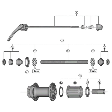 SPRE WHT565-A RH lock nut unit