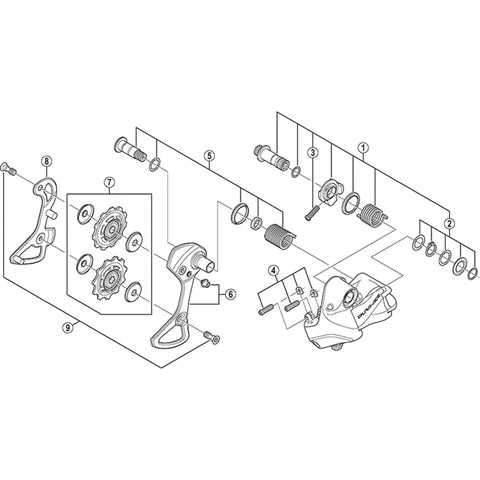 SPRE RD9070 plate axle assy