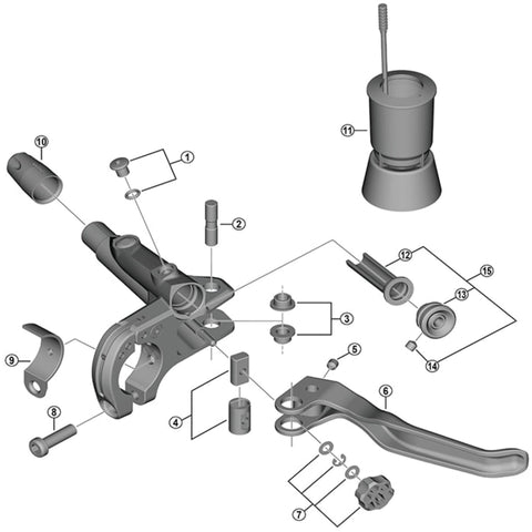 SPRE BLT8000 lever member and spacer
