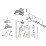 SPRE PDR9100 pedal axle assembly LH +4mm