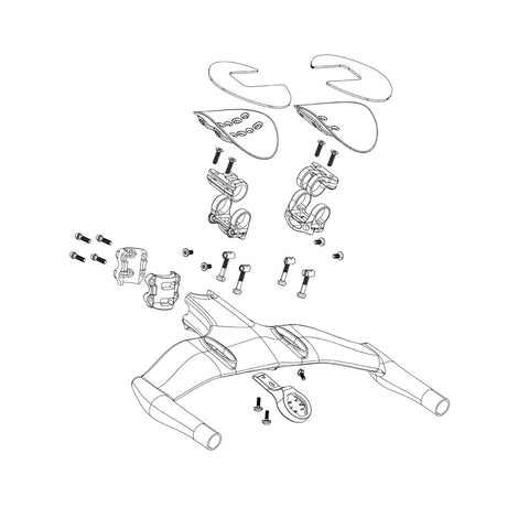 Zipp Spare - Handlebar Vuka Clip B1 Pad Kit: BLACK