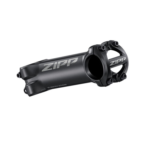 ZIPP STEM SERVICE COURSE SL-OS 6° 1.125-1.25, UNIVERSAL FACEPLATE B2: MATTE BLACK W/ GLOSS LOGOS 100MM