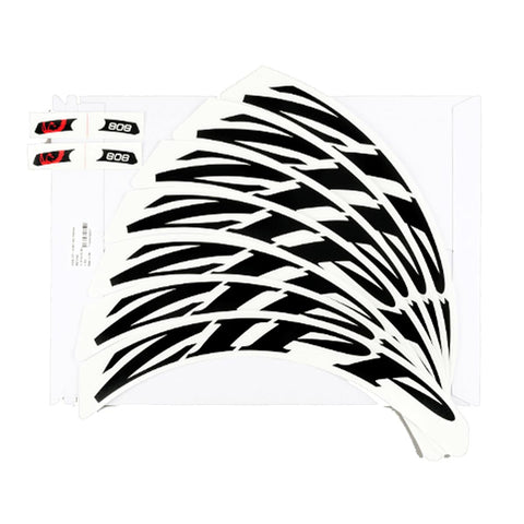 ZIPP SPARE - WHEEL DECAL KIT 808 DISC SINGLE RIM +1 EXTRA DECAL: BLACK 700C