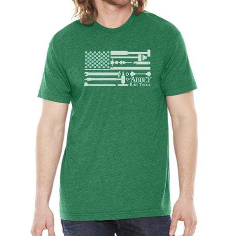 Abbey Bike Tools Abbey Flag T-Shirt Green / S
