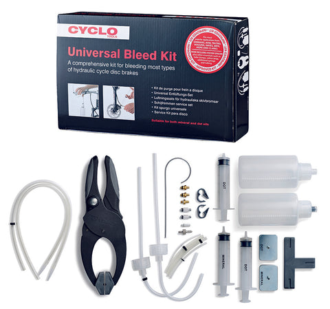 Universal Bleed Kitfor hydraulic brakes.Mineral and DOT.Â 