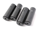 BMX Peg Set KHE BLACK STEEL 14mm PAIR and 10mm pair