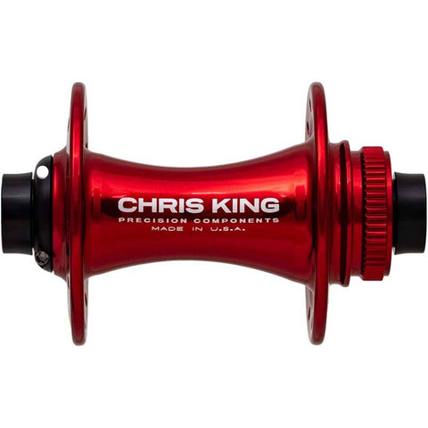 Chris King MTB Boost Centerlock Front Hub - 110x15mm Red / 32H - Ceramic Bearings