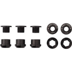 Wolf Tooth Chainring Bolts and Nuts for 1x - Set of 5 Black / M8 x.75 x 5