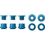 Wolf Tooth Chainring Bolts and Nuts for 1x - Set of 5 Blue / M8 x.75 x 5