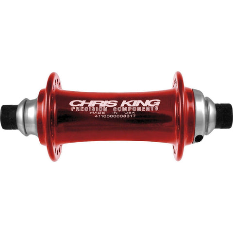 Chris King BMX Front Hub Low Flange 100x19.5mm Bolt Red / 36H