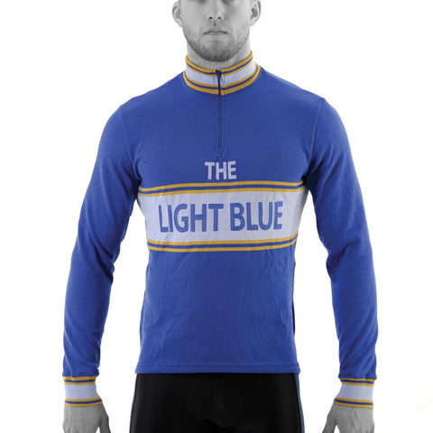 Classic Long Sleeve Merino Wool JerseyVintage inspired The Light Blue merino wool jersey