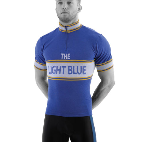Classic Short Sleeve Merino Wool JerseyVintage inspired The Light Blue merino wool jersey