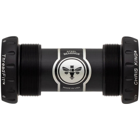 Chris King ThreadFit 24 Bottom Bracket Matte Black / 68-73mm - Ceramic Bearings