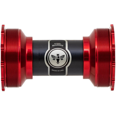 Chris King ThreadFit T47 24i Bottom Bracket Red / 86-92mm - Steel Bearings