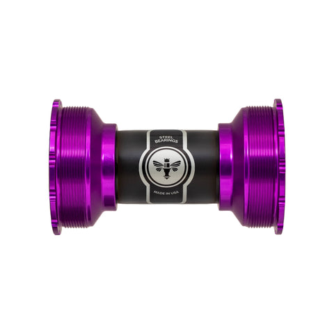 Chris King ThreadFit T47 24i Bottom Bracket 3D Violet / 68-73mm - Steel Bearings