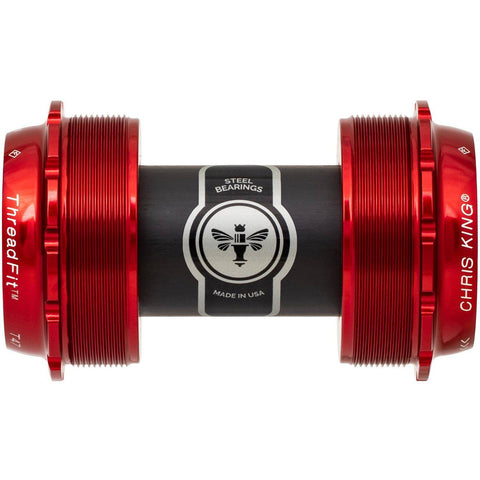 Chris King ThreadFit T47 24x Bottom Bracket Red / 68-73mm - Ceramic Bearings