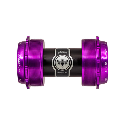 Chris King ThreadFit T47 24x Bottom Bracket 3D Violet / 68-73mm - Ceramic Bearings