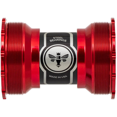 Chris King ThreadFit T47 30i Bottom Bracket Red / 30 Spindle 68-92mm / 24 Spindle 68-73mm - Ceramic Bearings