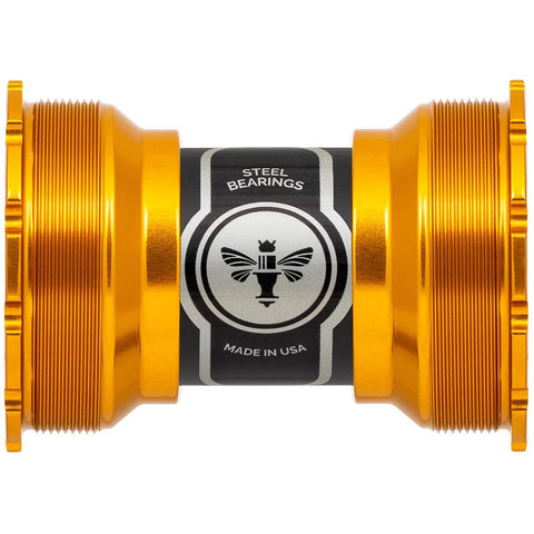 Chris King ThreadFit T47 30i Bottom Bracket Gold / 30 Spindle 68-92mm / 24 Spindle 68-73mm - Steel Bearings