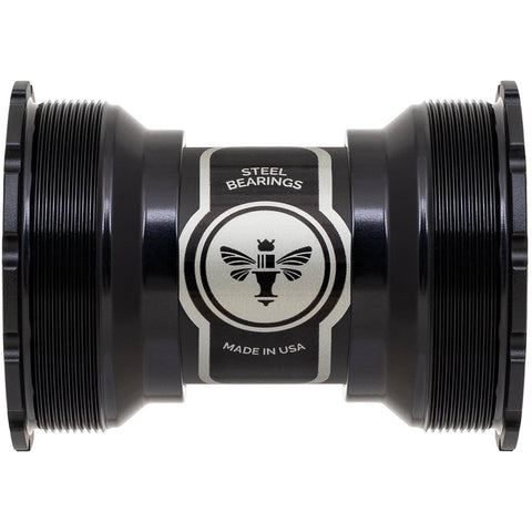 Chris King ThreadFit T47 30i Bottom Bracket Matte Black / 30 Spindle 68-92mm / 24 Spindle 68-73mm - Steel Bearings