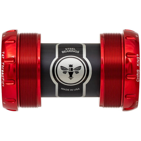 Chris King ThreadFit T47 30x Bottom Bracket Red / 68-73mm - Ceramic Bearings