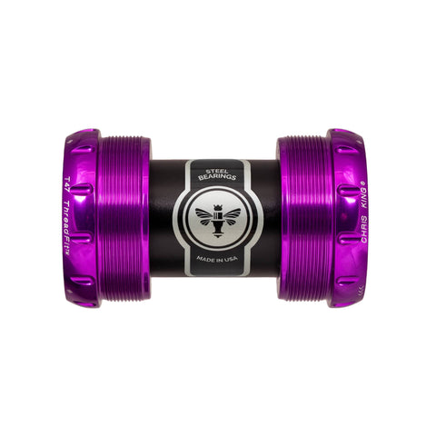 Chris King ThreadFit T47 30x Bottom Bracket 3D Violet / 68-73mm - Ceramic Bearings