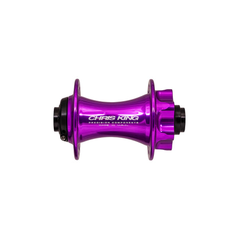 Chris King MTB Boost 6 Bolt Front Hub - 110x15mm 3D Violet / 28H - Steel Bearings
