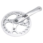 FCS74 Single Speed CrankFront crankset with removable chainringRequires dished chainring and 113mm spindle