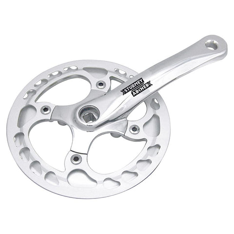 FCS74 Single Speed CrankFront crankset with removable chainringRequires dished chainring and 113mm spindle