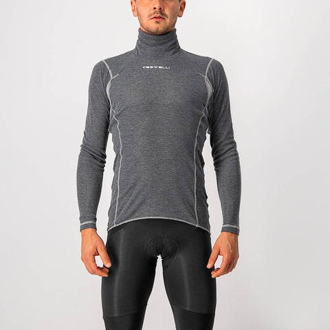 Castelli Flanders Warm High Neck Long Sleeve Base Layer Grey / XS