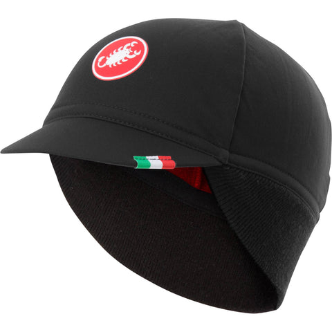Castelli Difesa Thermal Cycling Cap Black/Red / One Size