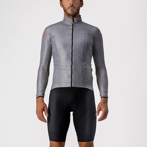 Castelli Aria Shell Jacket Silver Grey / 3XL