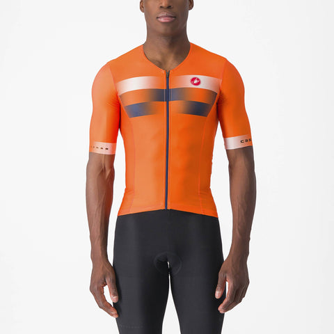 Castelli Free Speed 2 Race Top Brilliant Orange/Belgian Blue/White / XS