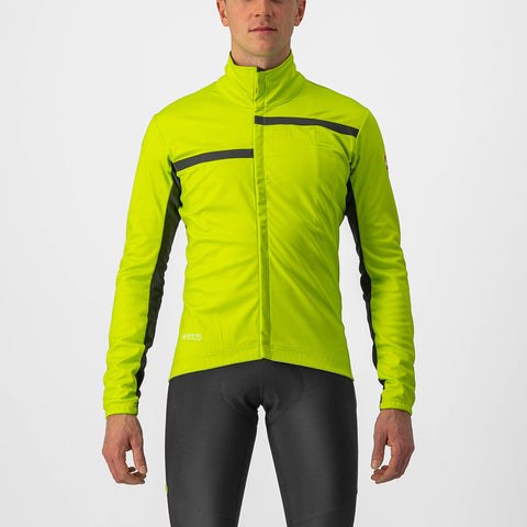 Castelli Transition 2 Jacket - Past Season Electric Lime/Dark Grey/Black Reflex / M