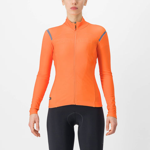 Castelli Tutto Nano RoS Women's Long Sleeve Jersey Red Orange / M
