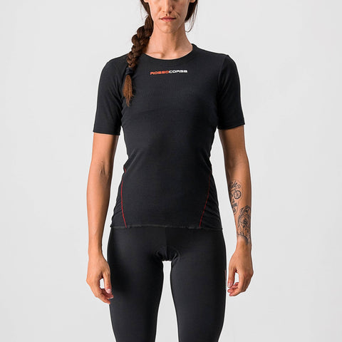 Castelli Prosecco Tech Women's Short Sleeve Base Layer Black / XS
