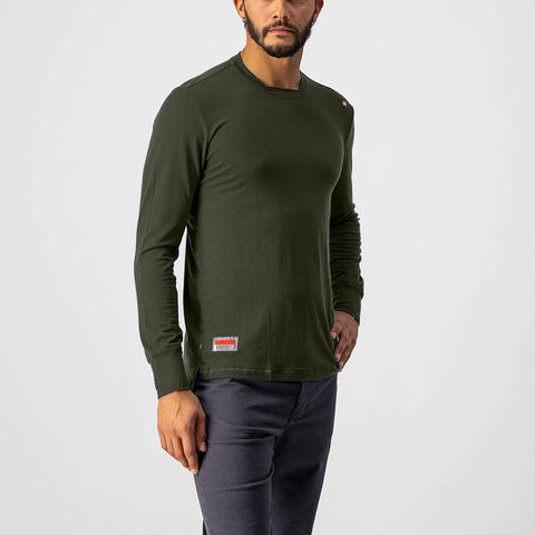 Castelli Merino Long Sleeve T-Shirt Military Green / XS