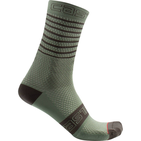 Castelli Superleggera Women's 12 Socks Defender Green / S/M